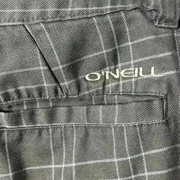 O’Neill Plaid Conquest Shorts Size 32 Black & Gray - Picture 6 of 8